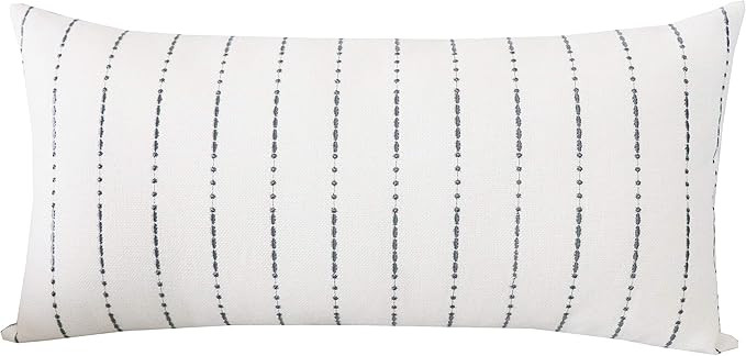 SLOW COW Linen Embroidery Decorative Lumbar Throw Pillow Cover Rectangular Pillowcase Cushion Cov... | Amazon (US)