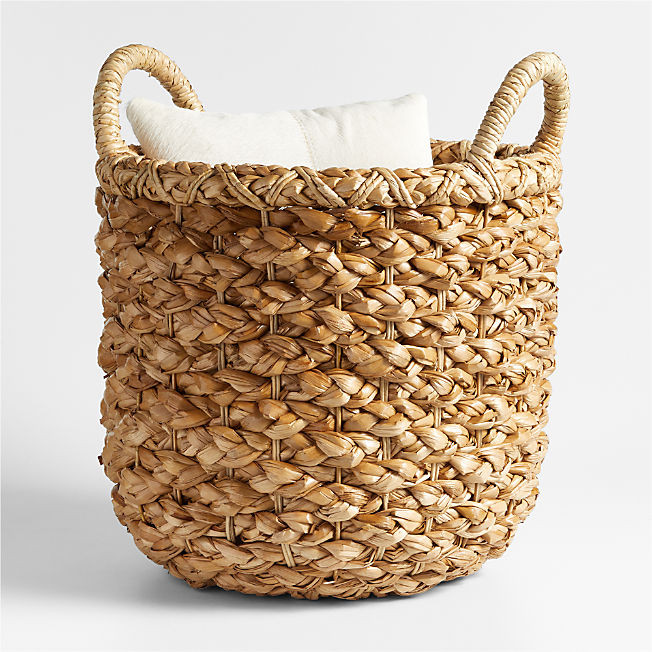 Emlyn Small Woven Blanket Basket + Reviews | Crate & Barrel | Crate & Barrel