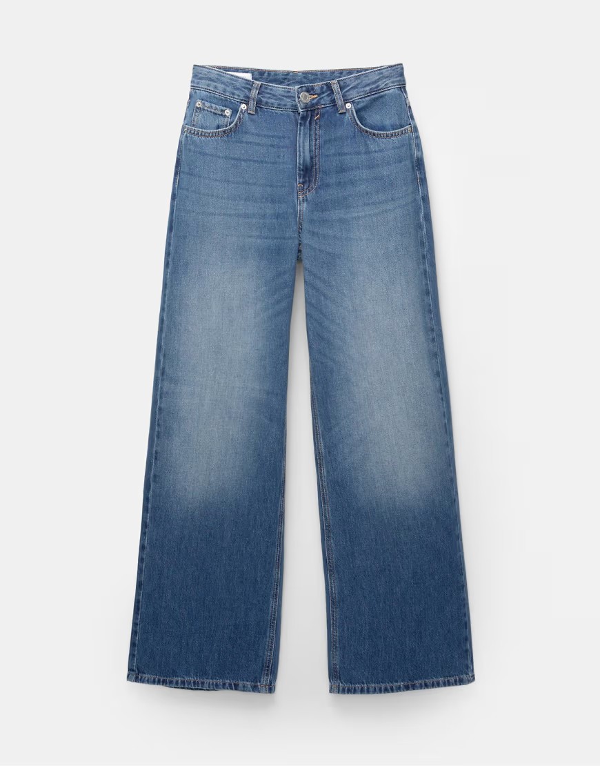 Pull&Bear Loose oversize jeans in dark blue | ASOS (Global)