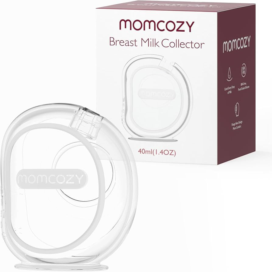 Momcozy Milk Collector for Breastmilk, Pea Breastfeeding Milk Catchers with Flange More Fit & Sof... | Amazon (US)