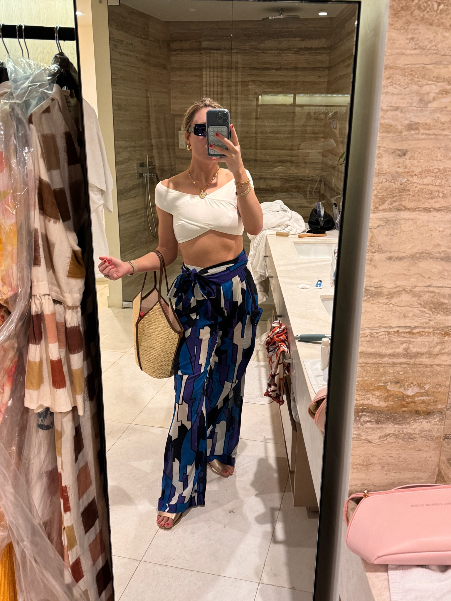 Living for a breezy beach pant

Bikini from Oye Swimwear (old)
Pants from Pucci
Bag from Hereu
Sunnies from Shein

#LTKstyletip #LTKswim #LTKtravel