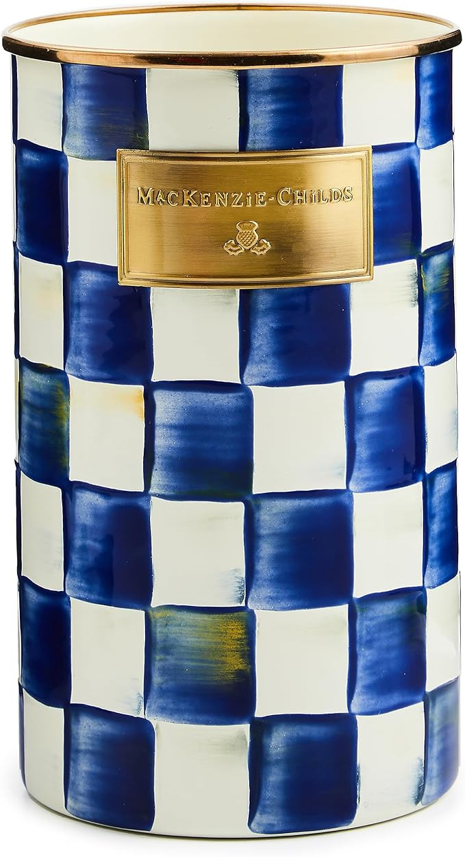 MACKENZIE-CHILDS Enamel Utensil Holder, Kitchen Utensil Holder for Countertop, Storage Caddy, Blu... | Amazon (US)