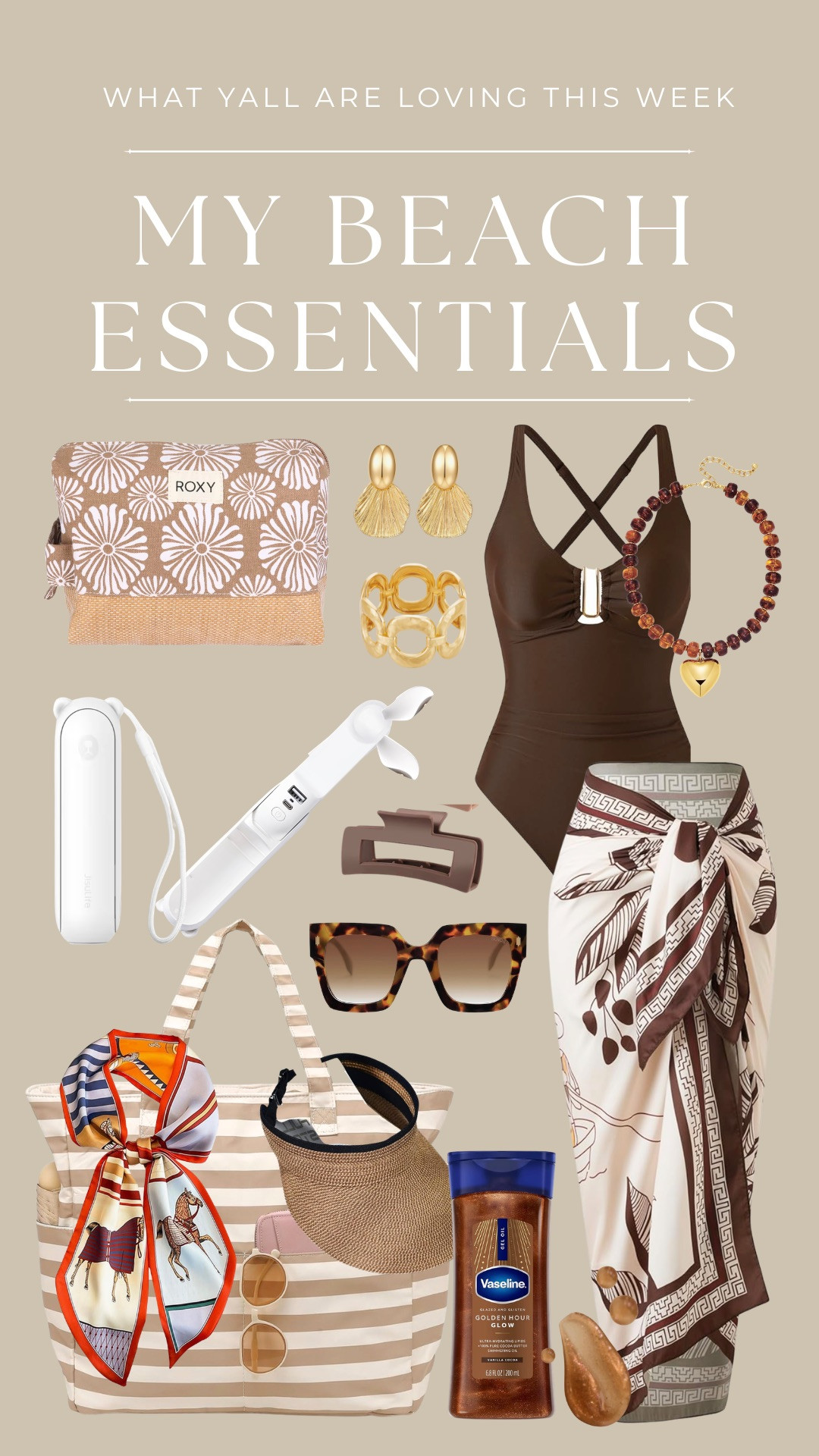 Some of my favorite essentials for the beach & vacations! 
• 
• 
• 
beach fashion, summer accessories, swimwear, beach bag, summer must-haves, travel essentials, beach jewelry, beach bag, summer, vacations, ootd, outfit inspo 

 

#LTKootd #LTKSwim #LTKTravel