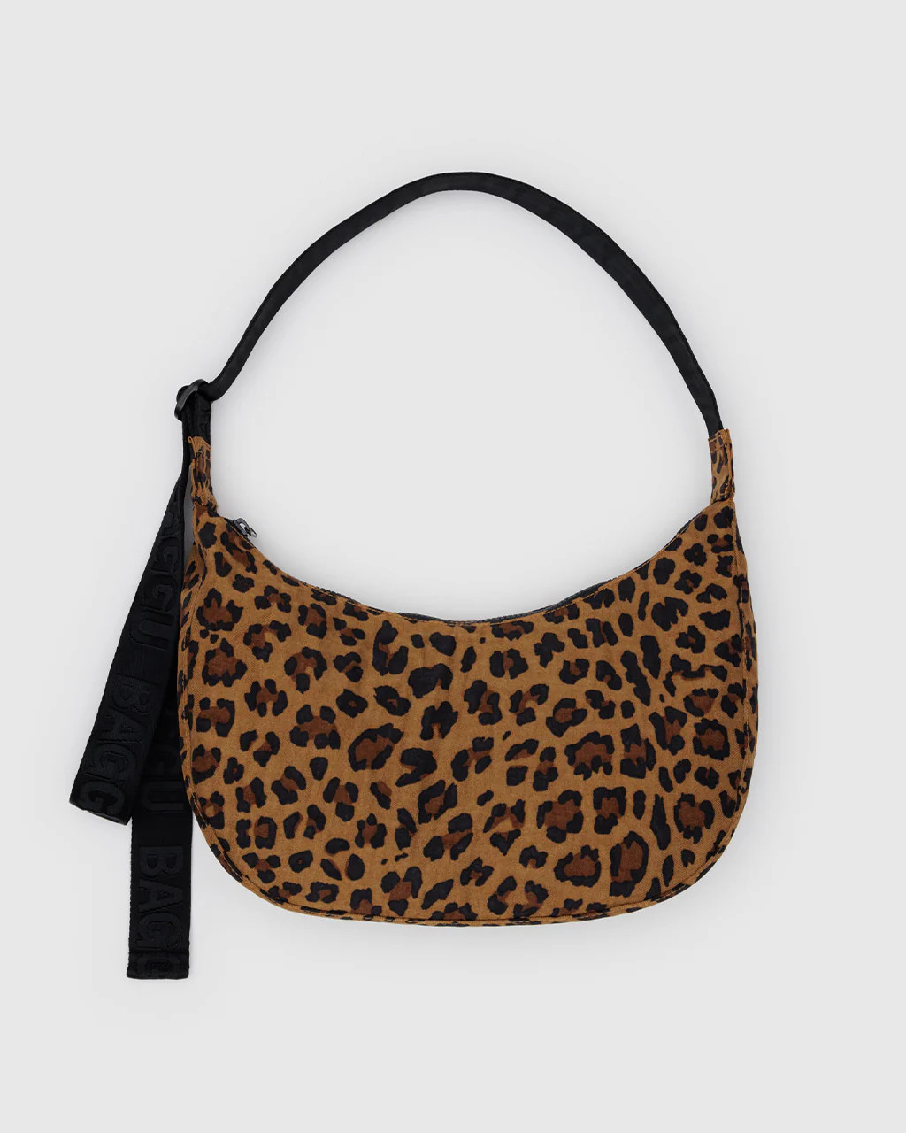 Medium Nylon Crescent Bag w/ Key Leash - Leopard | ban.do