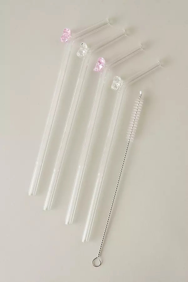 Lepelclub Bow Straws, Set of 4 | Anthropologie (UK)