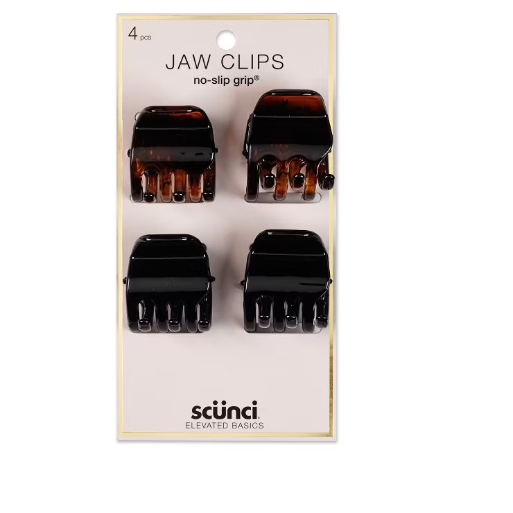 scunci 3cm No Slip Grip Jaw Clips - 4ct | Target