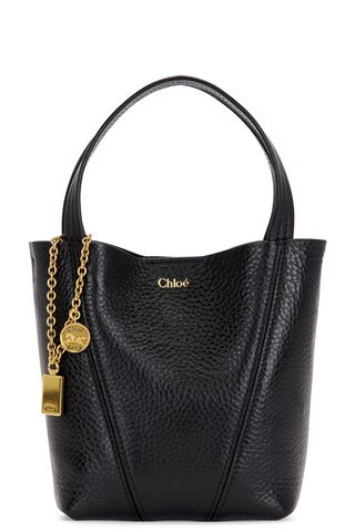 Chloe Spin Small Tote Bag in Black | FWRD 
