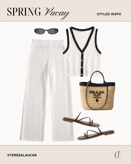 Outfit inspiration: spring vacation 

Matching set, knit set, Prada beach bag, sandals, Abercrombie finds, spring outfit, summer outfit 

#LTKstyletip #LTKfindsunder100 #LTKfindsunder50