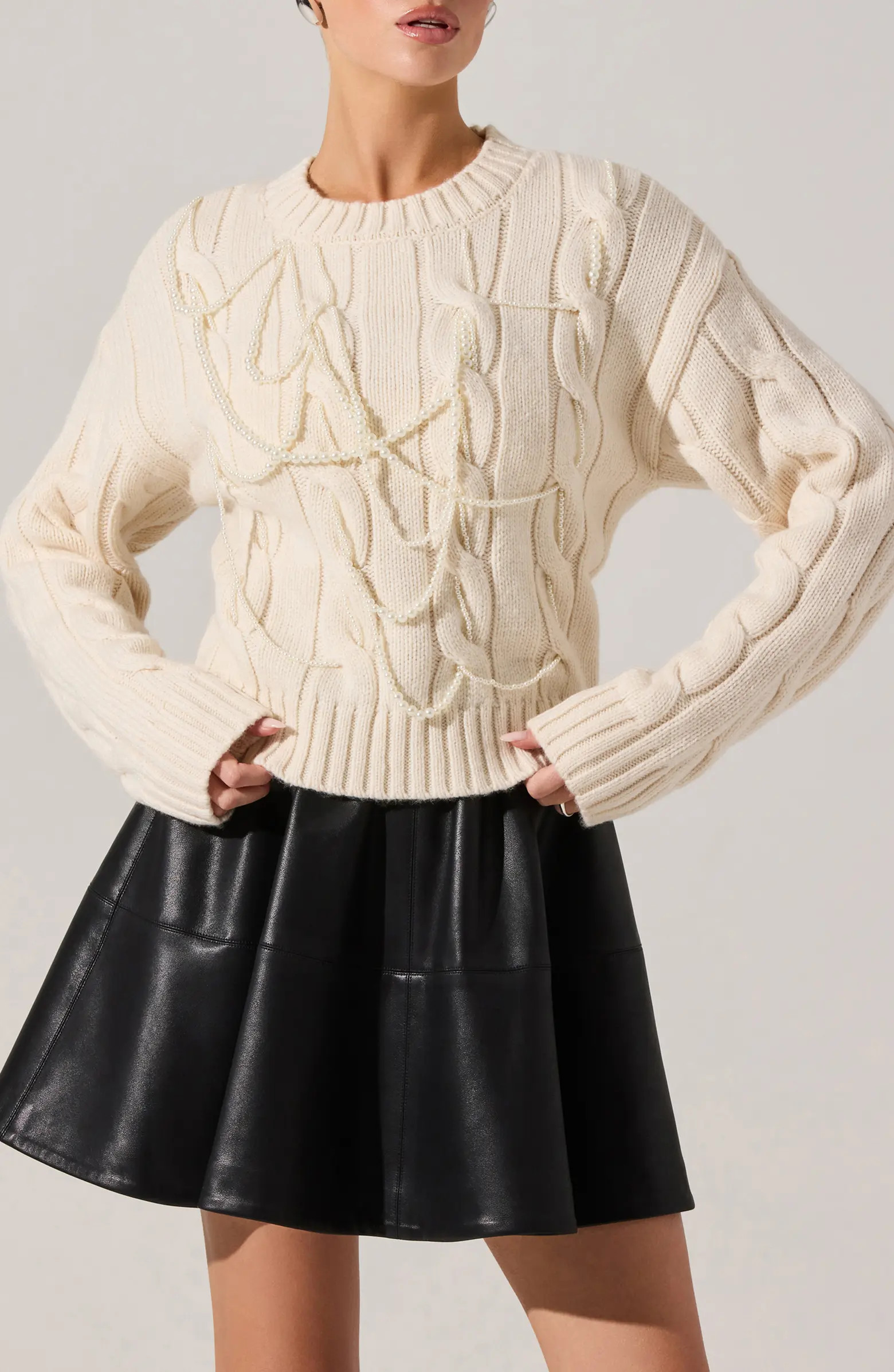 ASTR the Label Pennina Cable Sweater | Nordstrom | Nordstrom