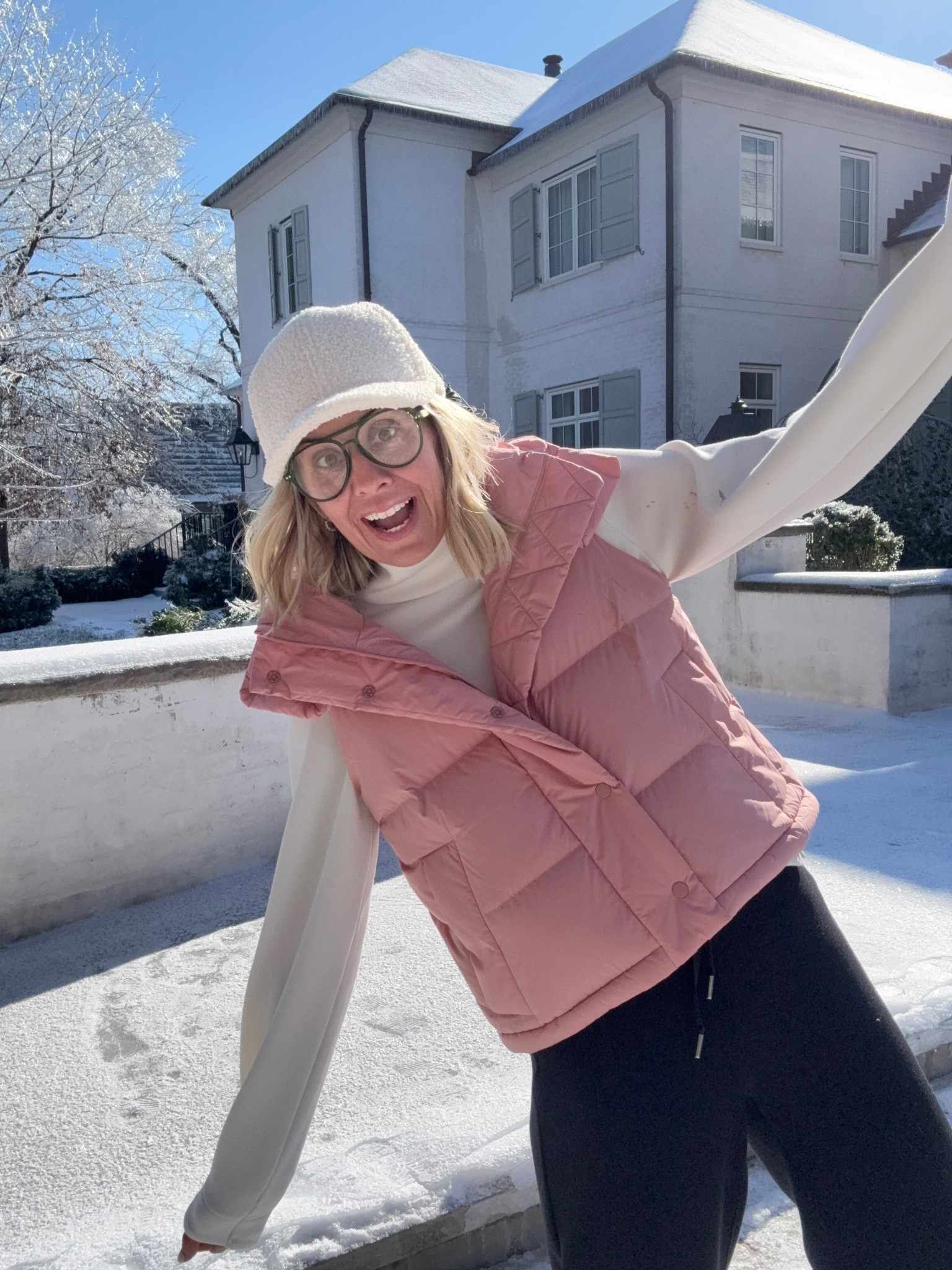 Living in my favorite vest…especially since we have no heat! My fav color is finally on sale. I wear a size 2. 

#LTKSeasonal #LTKdayinmylife #LTKSaleAlert