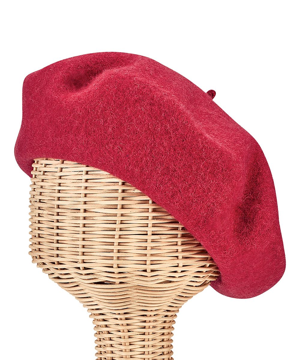 San Diego Hat Company Women's Berets - Red Wool Beret | Zulily