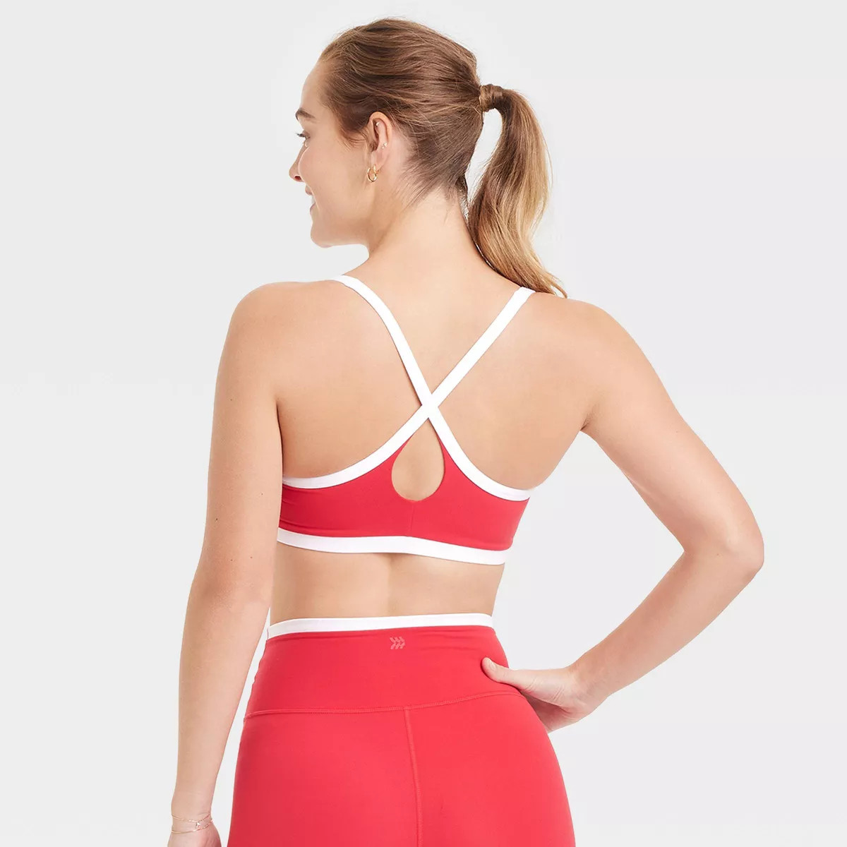 Women's Everyday Soft Light Support Piped Midline Sports Bra - All In Motion™ | Target