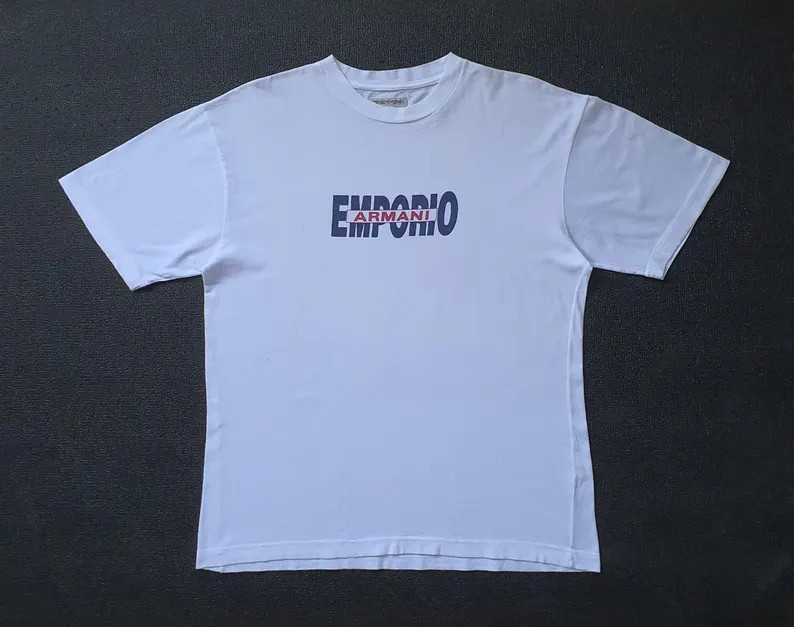 Vintage EMPORIO ARMANI T Shirt Size Medium / 1990s Fashion Designer Shirt / Giorgio Armani 90s Cl... | Etsy (Global)