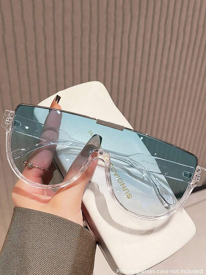 1pc Classic Y2K Semi-Rim Edge Travel Fashion Glasses, Fashionable (No Glasses Case) For Summer Beach Vacation,Outdoor,Travel | SHEIN