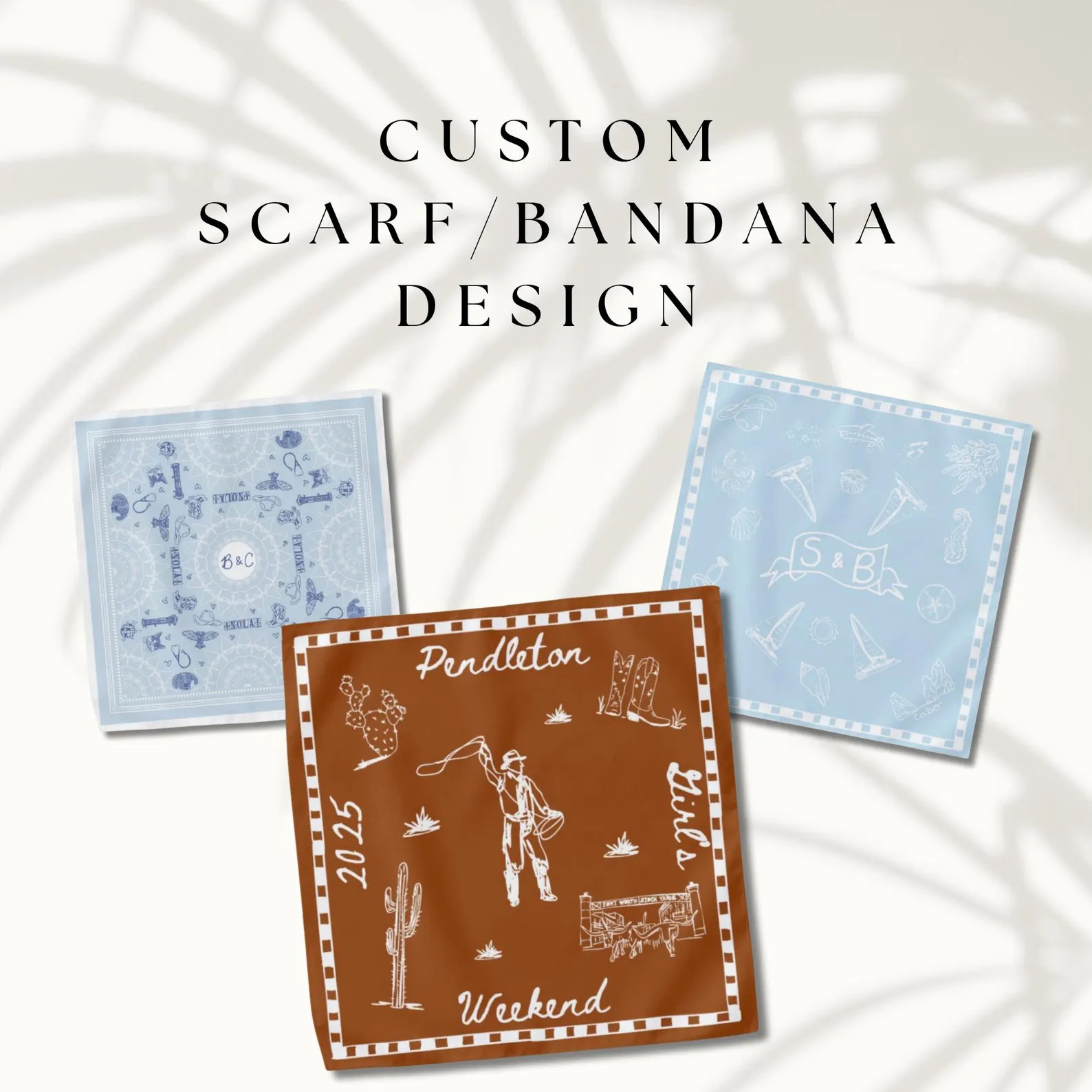 Custom Scarf Design: Personalized Wedding or Bachelorette Favors (Digital Download) | Etsy (US)