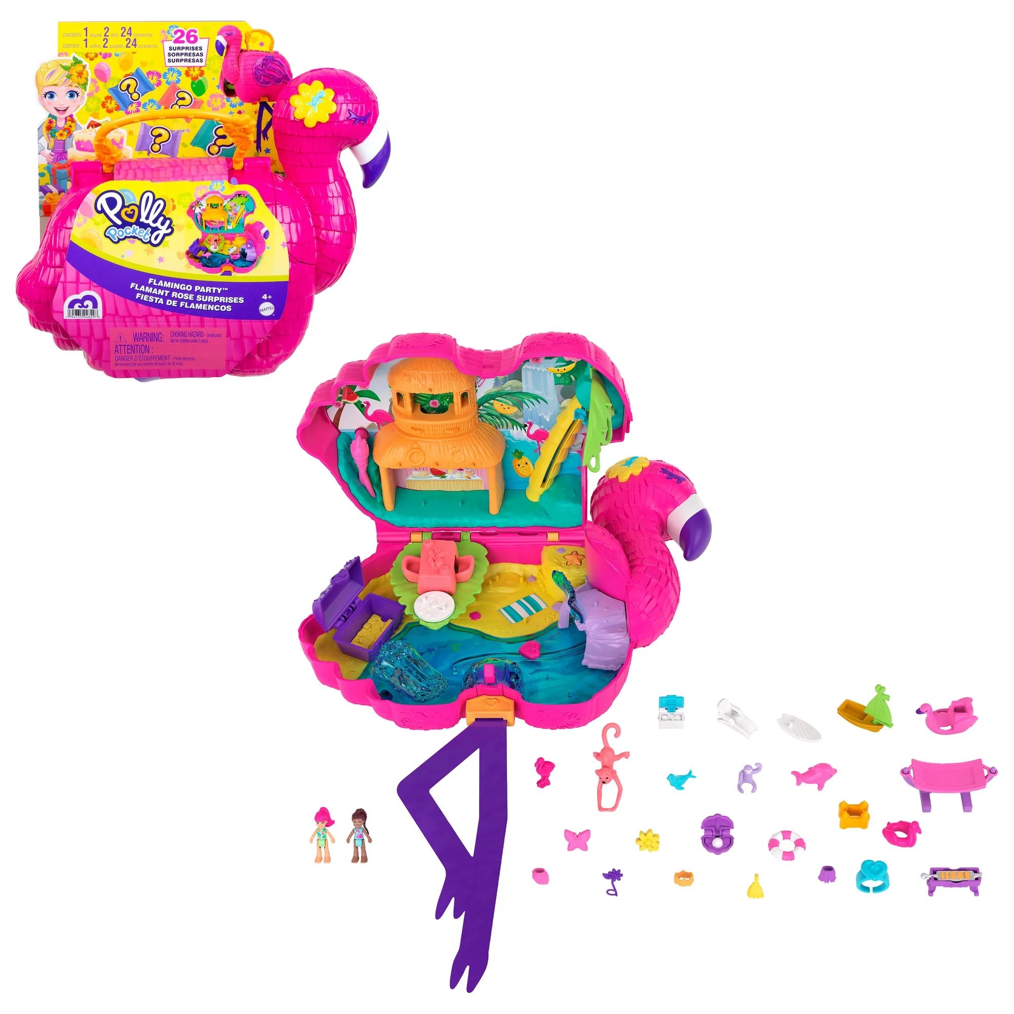Polly Pocket Flamingo Party Playset - Walmart.com | Walmart (US)