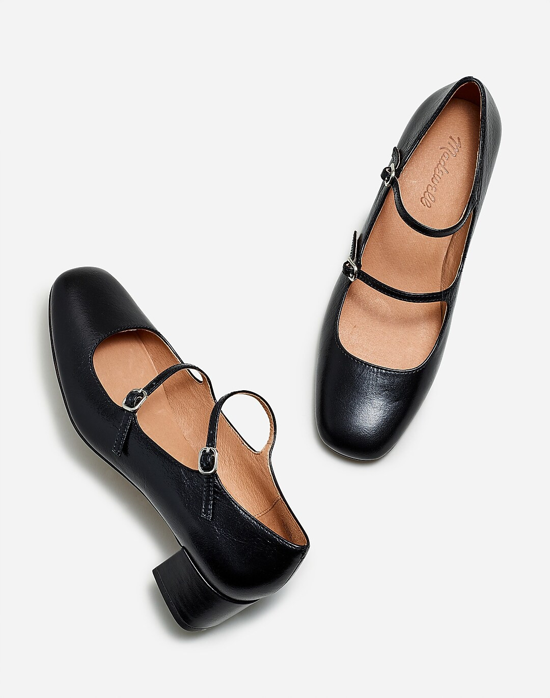 The Nettie Heeled Mary Jane  in Leather | Madewell