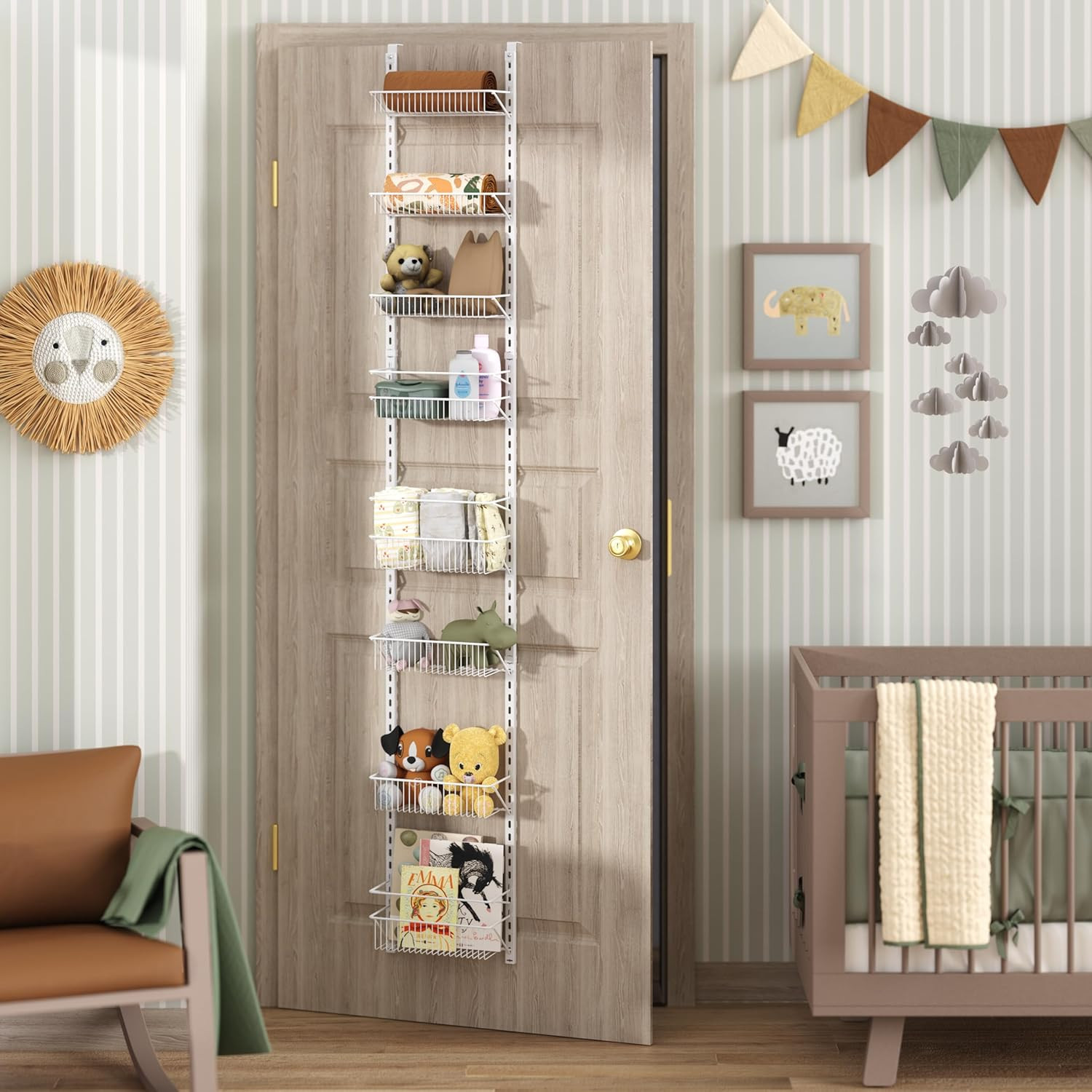 ClosetMaid Adjustable Organizer Rack with Baskets Wall or Over Door Mount, for Kitchen, Pantry, U... | Amazon (US)
