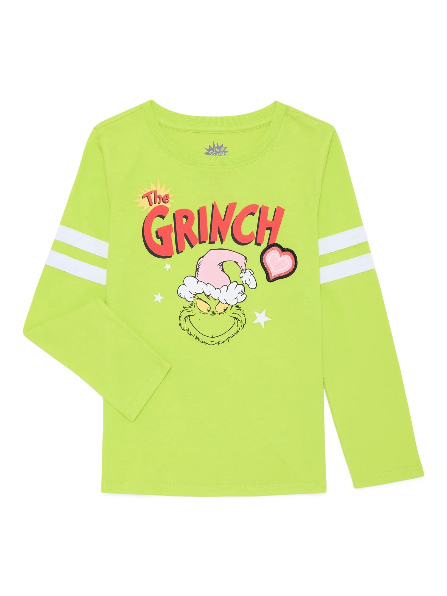 Dr. Seuss Grinch Girls Graphic Tee with Long Sleeves, Sizes 4-16 | Walmart (US)