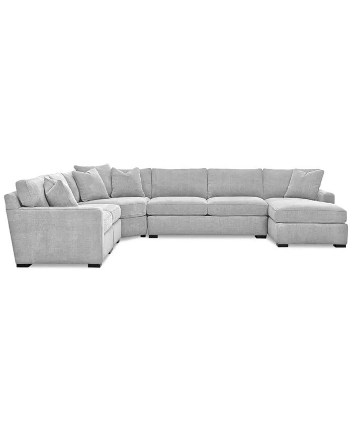 Furniture Radley 5-Piece Fabric Chaise Sectional Sofa, Created for Macy's - Macy's | Macy's