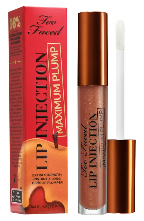 Too Faced Lip Injection Maximum Plump Extra Strength Hydrating Lip Plumper (Limited Edition) in Caramel Apple at Nordstrom, Size 0.06 Oz | Nordstrom