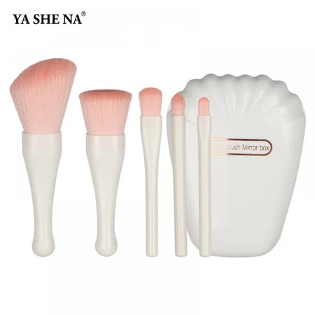 5Pcs Protable Travel Makeup Brushes Set with Shell Box High Quality Powder Foundation Eye Shadow Con | Walmart (US)