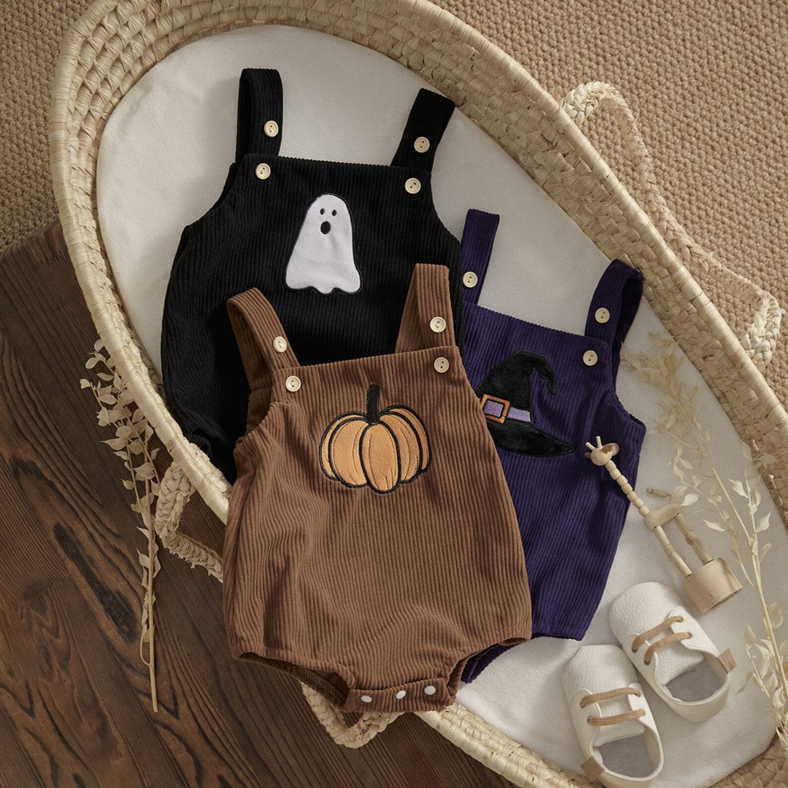 Newborn Corduroy Overall Jumpsuit Halloween Thanksgiving - Etsy | Etsy (US)
