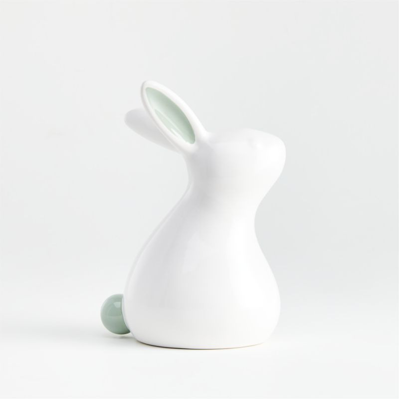 Medium Blue Ceramic Bunny + Reviews | Crate and Barrel | Crate & Barrel