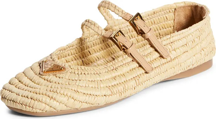 Raffia Mary Jane Flat (Women) | Nordstrom