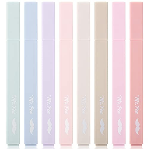 Mr. Pen- Aesthetic Highlighters, 8 Pcs, Chisel Tip, Muted Pastel Color, No Bleed Bible Highlighte... | Amazon (US)