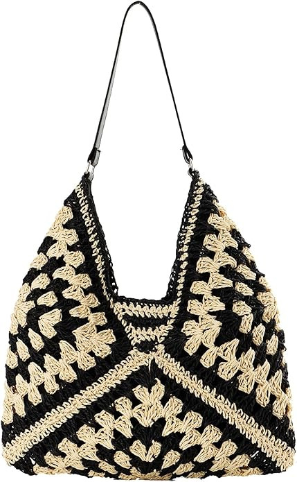 Straw Hobo Bags for Women Everything Tote Bag Woven Shoulder Bag Designer Beach Bag Summer Handba... | Amazon (US)