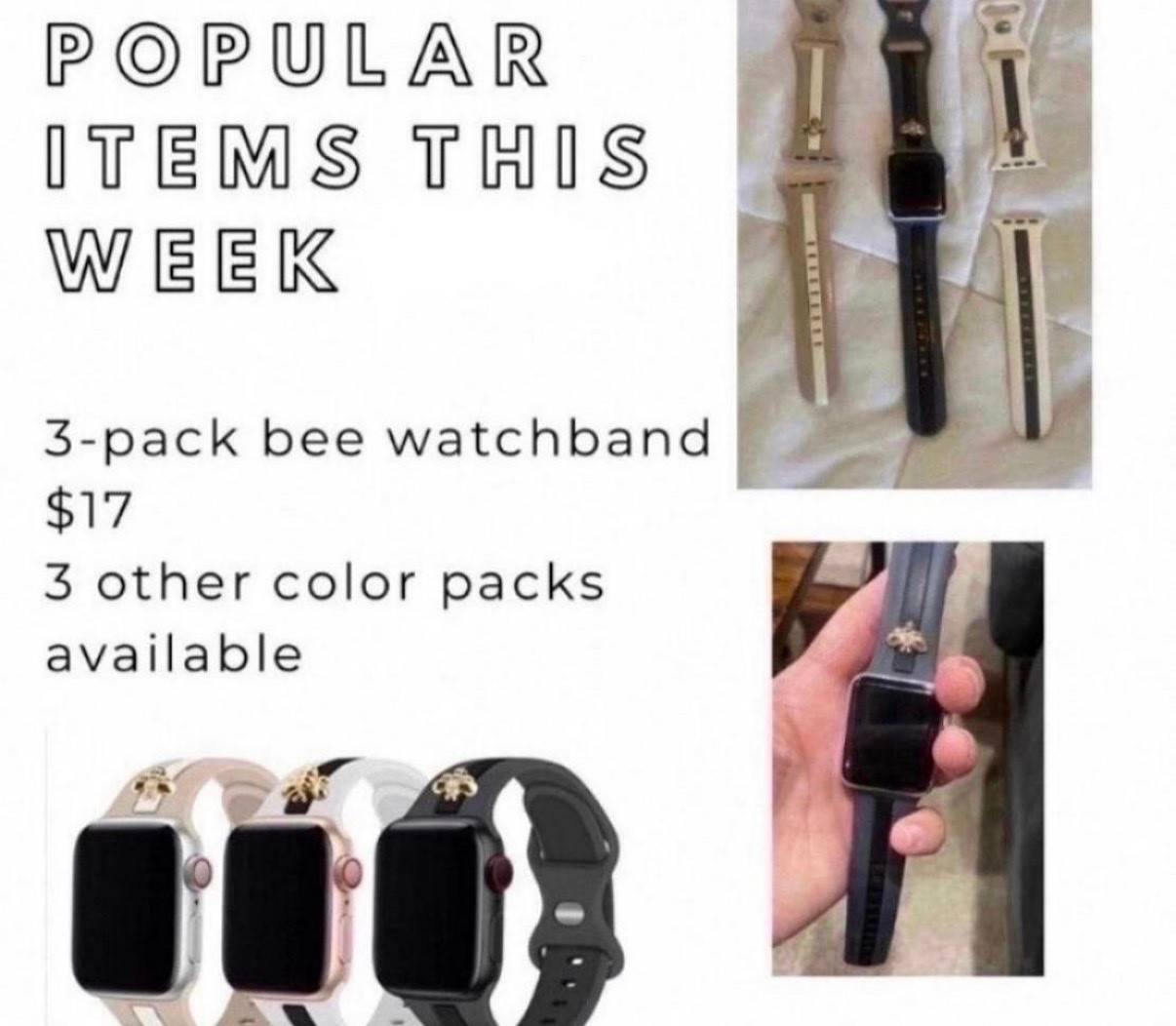 Gift idea for her : designer-look watchband 3-pack 


#designerdupe #applewatchband #watchband #beewatchband #giftsforher #giftsunder20 #giftsunder25 #budgetfinds #budgetfriendly #under25 
 #LTKGiftGuide

#LTKOver40 #LTKU