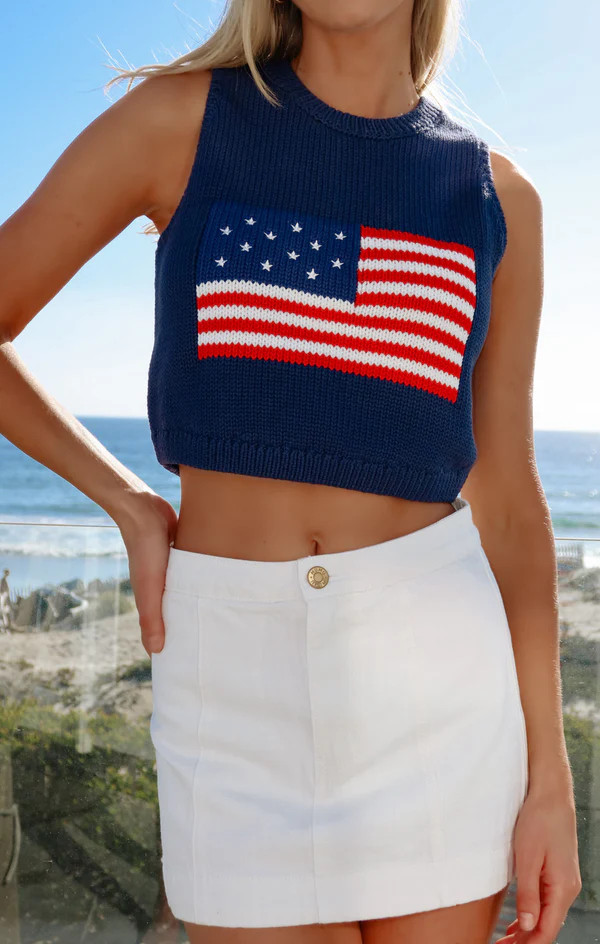 Milo Tank ~ Navy Flag Knit | Show Me Your Mumu