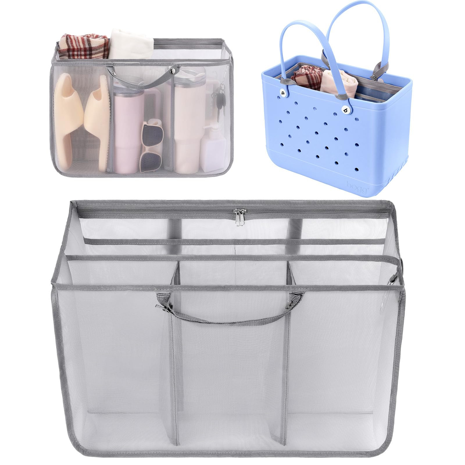 OUTXE Beach Bag Organizer Compatible with X Large Bogg Bag Accessories Inserts, Lightweight Mesh ... | Amazon (US)