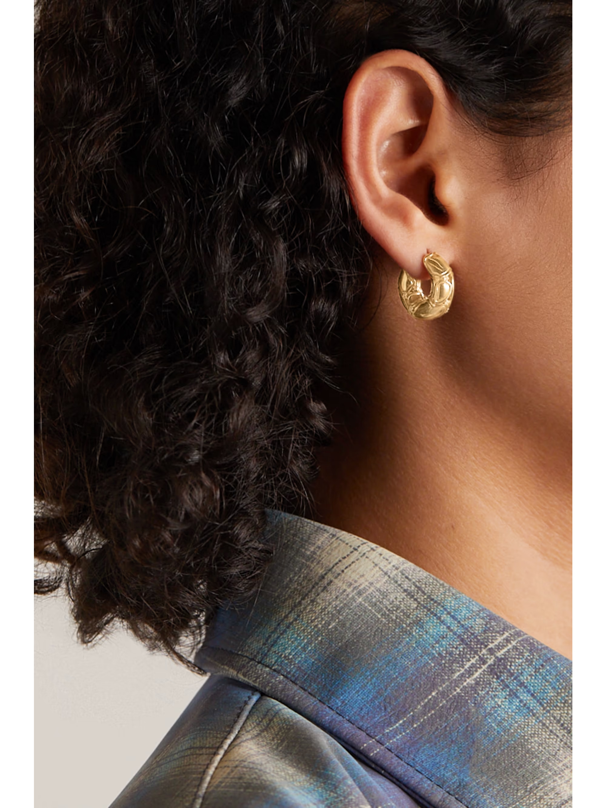 Gold-plated crystal hoop earrings | NET-A-PORTER (US)