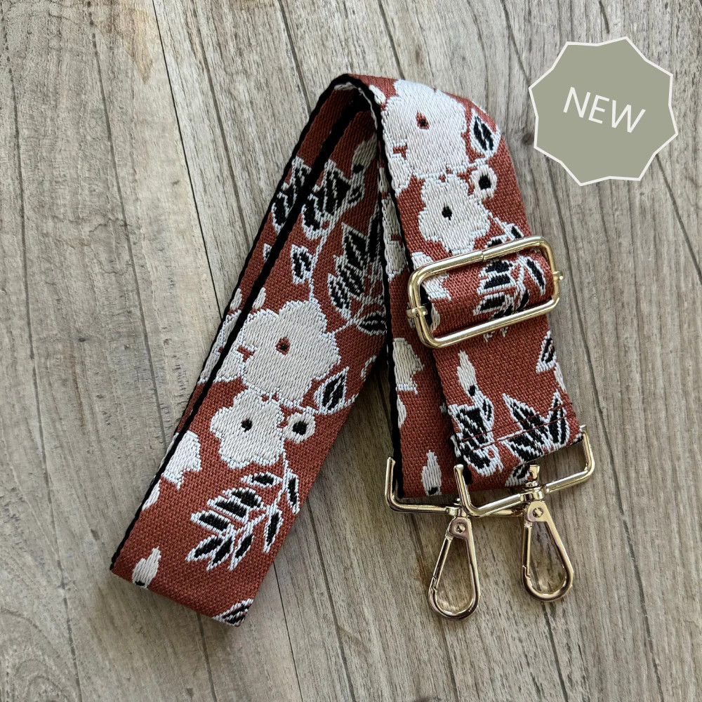 Blush Leopard Crossbody Bag Strap (Gold) | The Poppy Brand