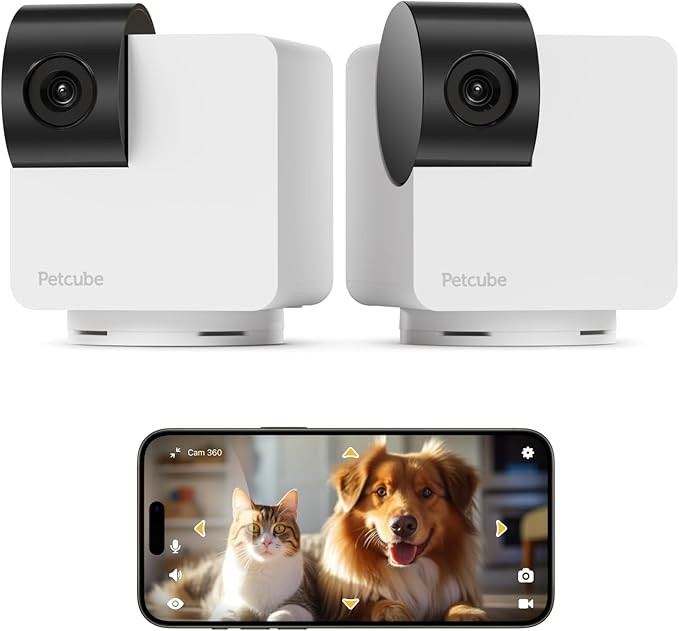 Petcube Cam 360 The Pack of 2 Camera | Ultimate Interactive WiFi Pet and Home Security Pan-Tilt C... | Amazon (US)