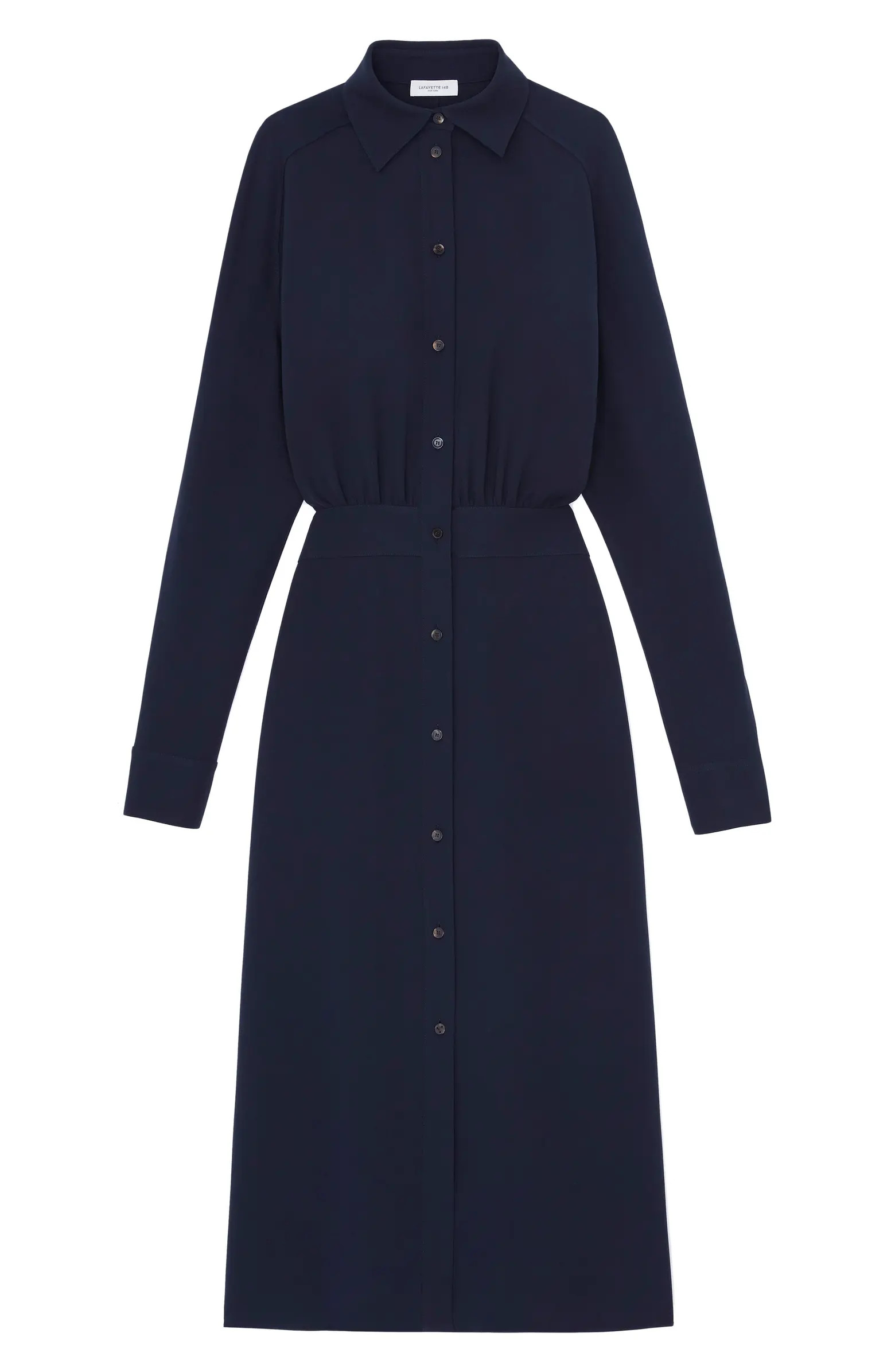 Long Sleeve Crepe Shirtdress | Nordstrom