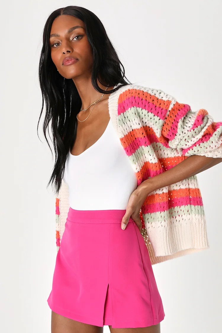 Adoring Style Fuchsia High-Waisted Skort | Lulus (US)