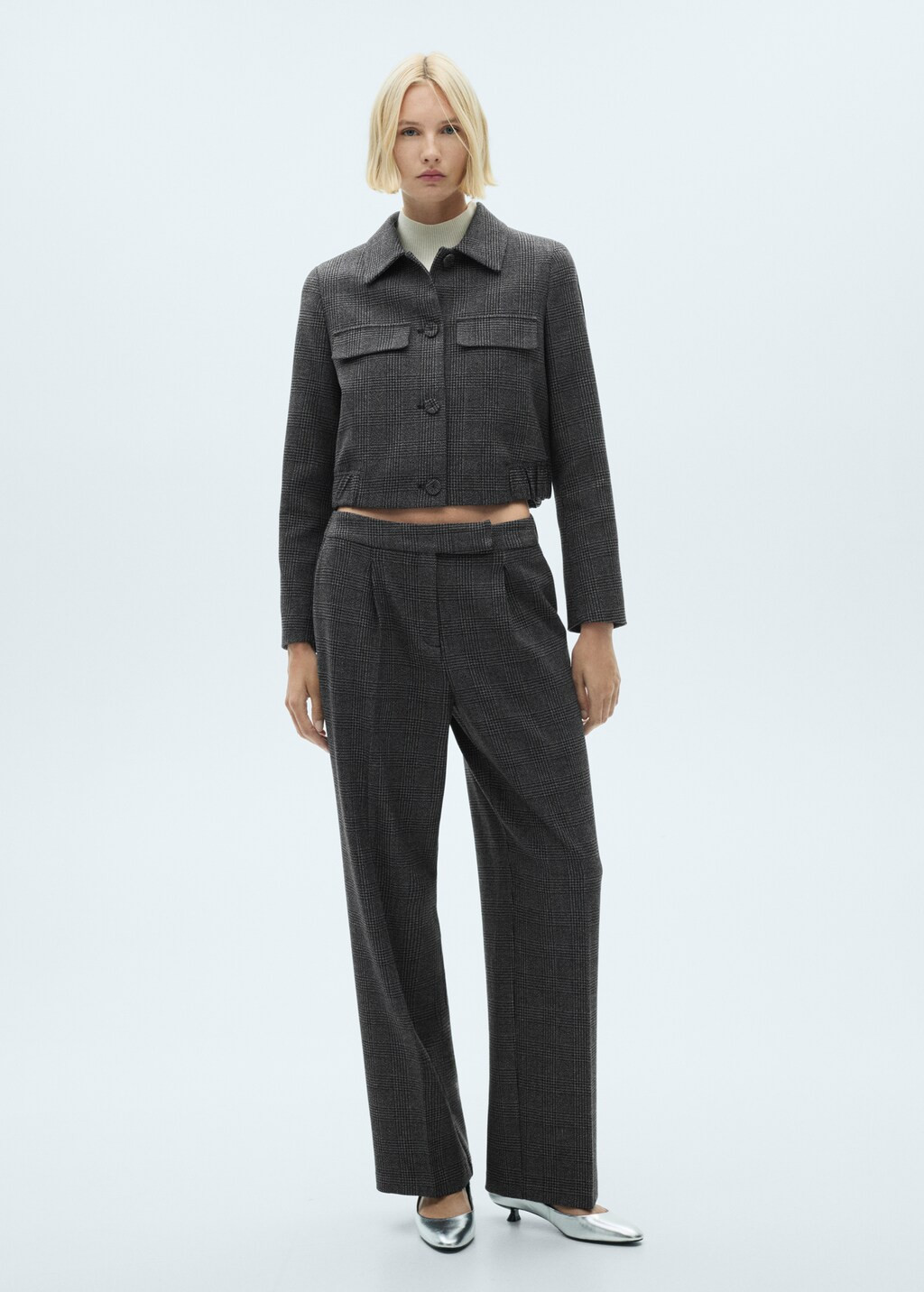 Tweed straight trousers | Mango (US/MX/AU)