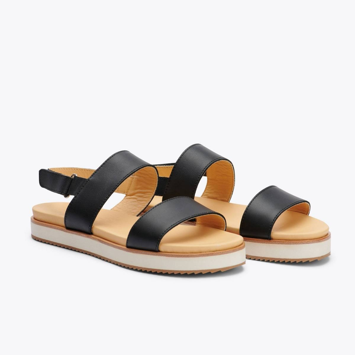Go-To Flatform Sandal Black | Nisolo