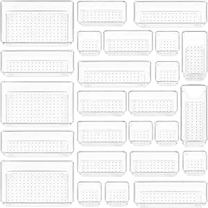 Vtopmart 25 PCS Plastic Clear Drawer Organizer, Acrylic Desk Drawer organizers, Organization and ... | Amazon (CA)