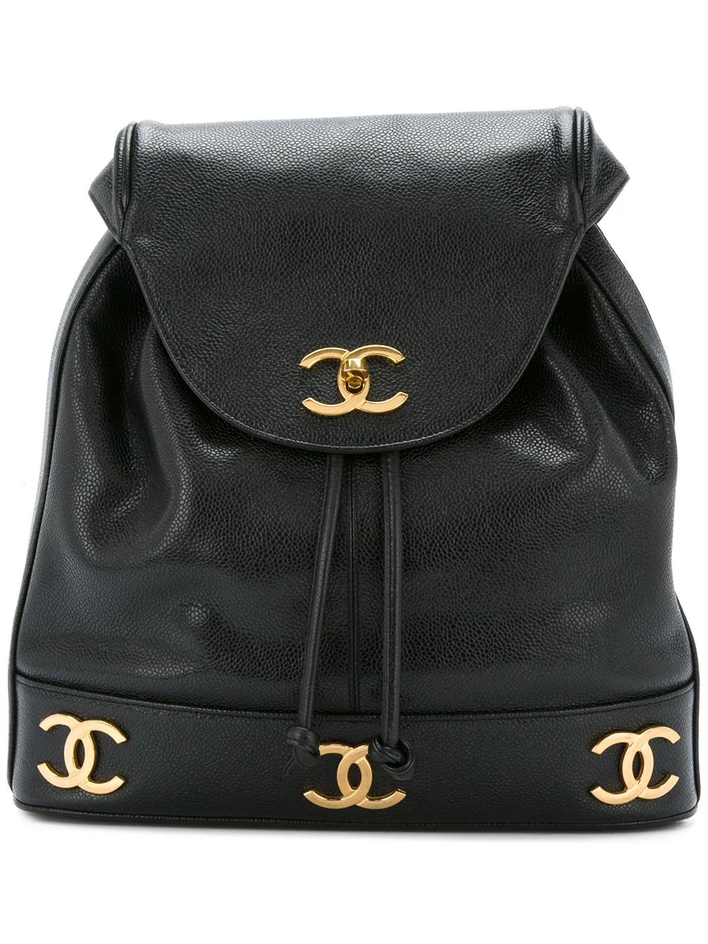Chanel Vintage CC chain backpack - Black | FarFetch US