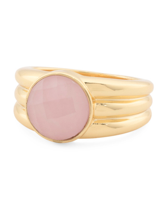 Power Gemstone Reed Rose Quartz Ring | TJ Maxx