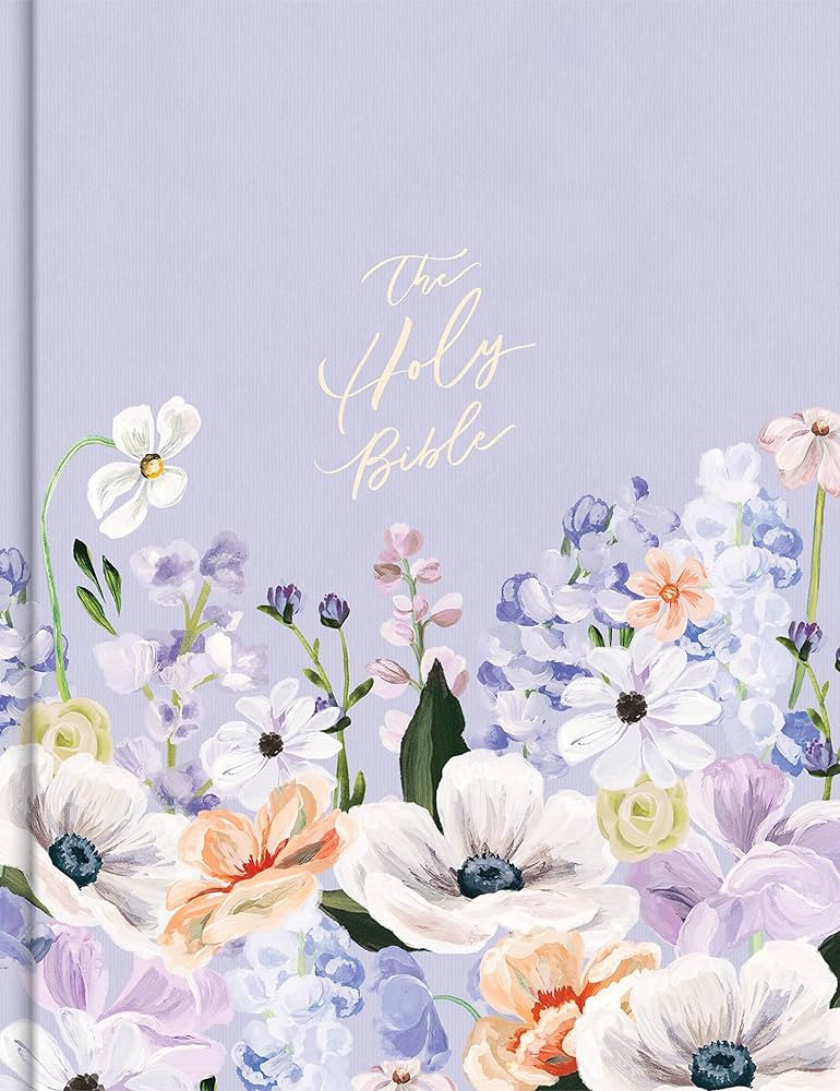 KJV Notetaking Bible, Large Print Hosanna Revival Edition, Lavender/Peach Cloth-Over-Board, Black... | Amazon (US)