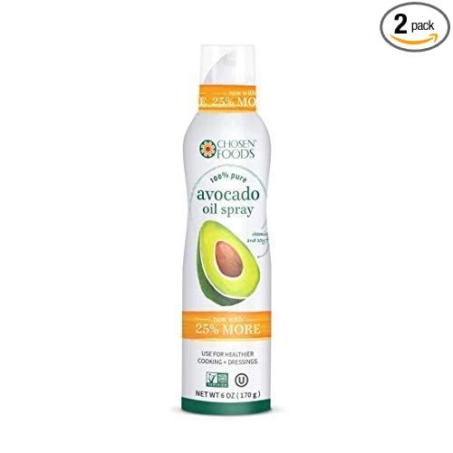 Chosen Foods 100% Pure Avocado Oil Spray 6 oz. (2 Pack), Non-GMO, 500°F Smoke Point, Propellant-... | Amazon (US)