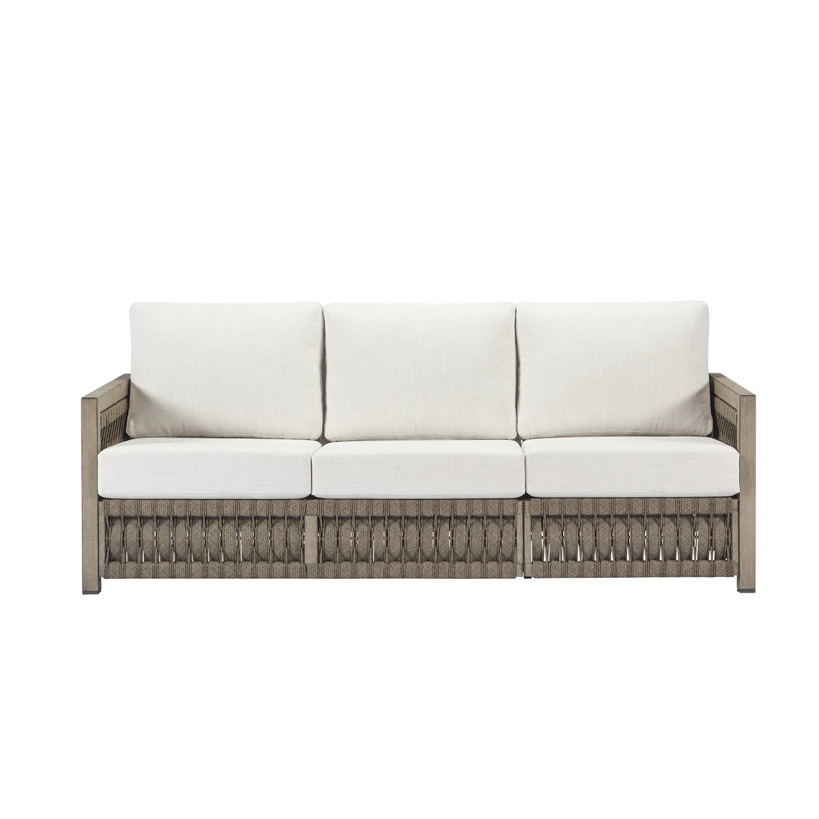 SeeHill 3 Seats Outdoor Sofa, Aluminum Patio Sofas with Washable Cushions, 3-Seater Rope Weave Ou... | Wayfair North America