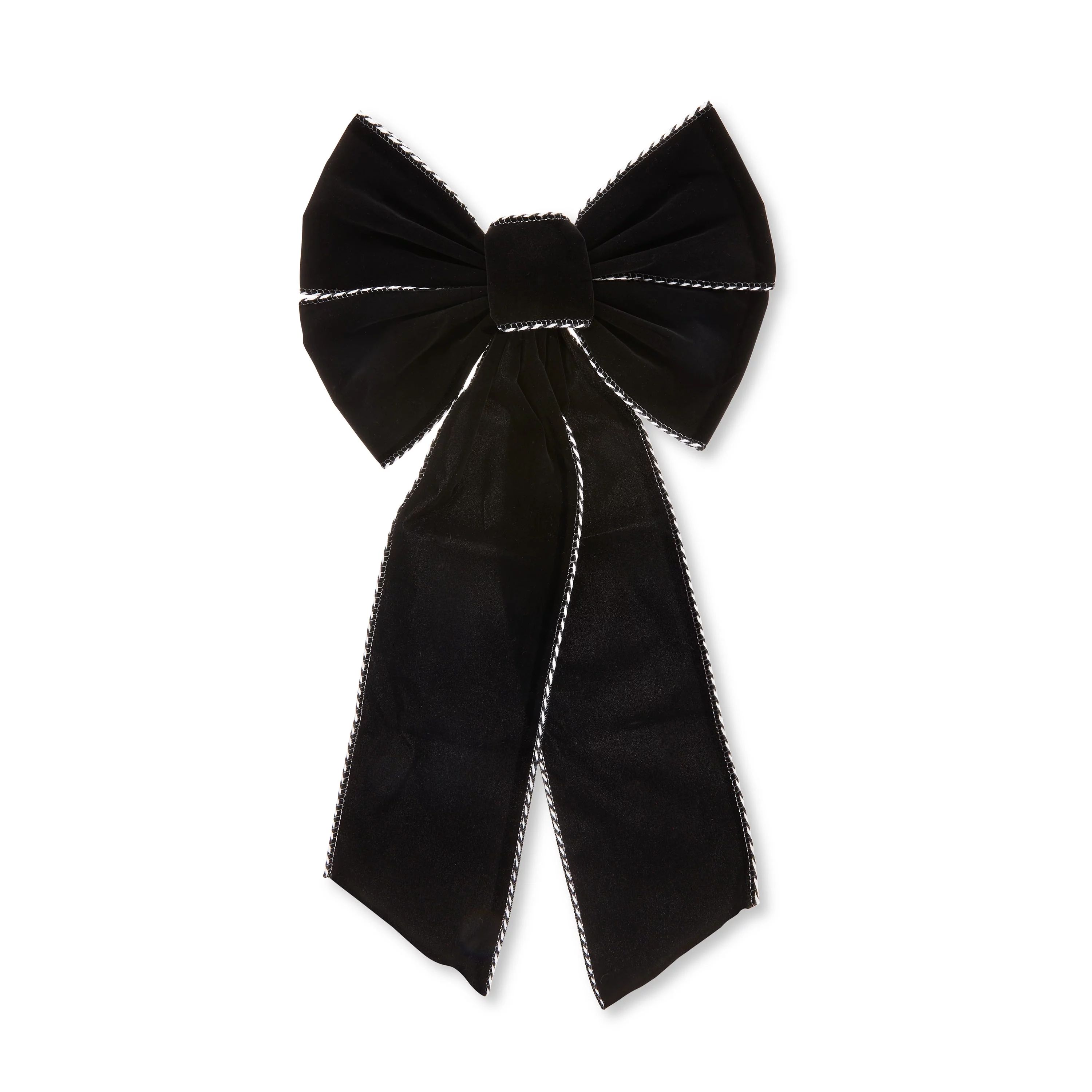 Black Velvet Polyester Bow, 19.5 in, by Holiday Time | Walmart (US)
