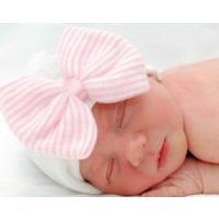 newborn hat girl, baby hospital hat bow girl hospital hat newborn hat with bow baby girl hat hospital cap infant hat pink baby beanie hat | Etsy (US)