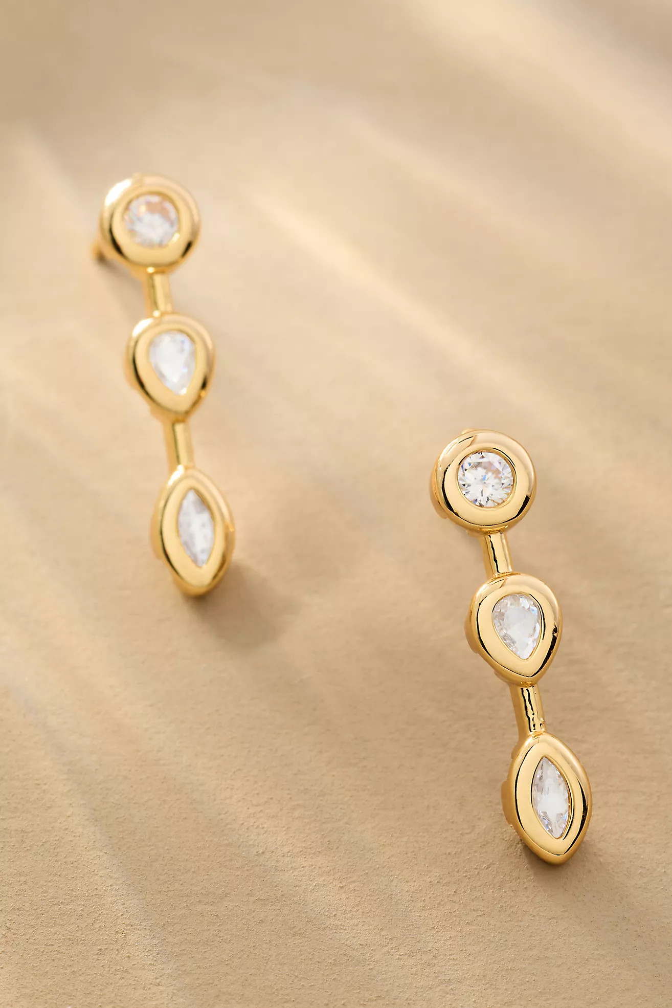 Delicate Crystal Drip Earrings | Anthropologie (US)